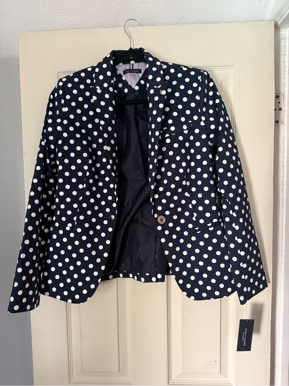 NWT Polka Dot Navy Blazer - Women's Navy and White Jacket